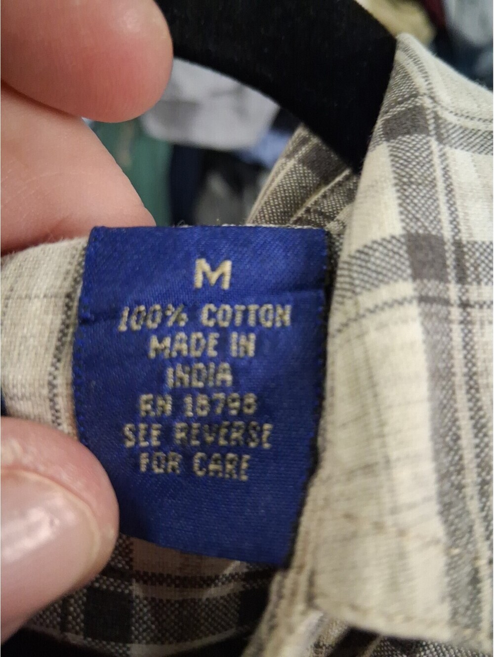 Vintage World Island Button Up Short Sleeve 100% Cotton Brown Plaid G2 - Picture 3 of 5